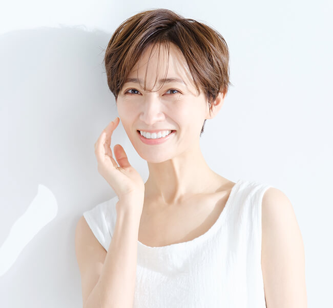 笑顔の女性